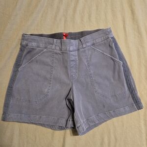 SPANX Blue and Gray Bermuda Shorts Versatile Style